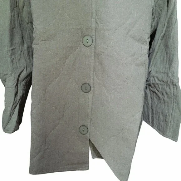 Lulus NWT Olive Green Lightweight Quilted Fall Jacket Womens Size M - Picture 7 of 9